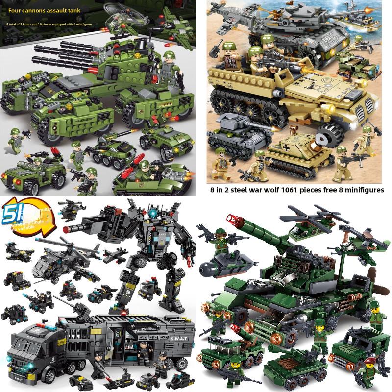 Конструктор Танк 8в1 Военный Тяжелый Танк Модель Конструктор Армейские Игрушки Мальчик