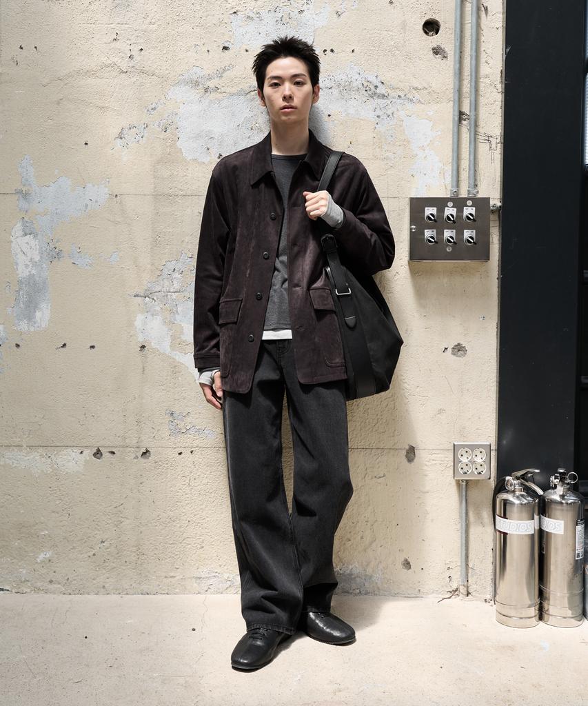 BEGIN202 Vetra Suede Car Coat [Deep Brown]