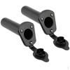 2Pcs Plastic Ing Fishing Boat Rod Holder with Cap Cover Kayak Canoe Accessories - Black