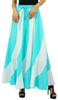 Bimba Long A-Line Maxi Spiral Summer Skirt Cotton With Back Elastic & Side