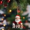 Акриловый Привлекательный Рождественский Тематический Санта и Щенок Подвеска для Автомобиля Украшение Интерьера