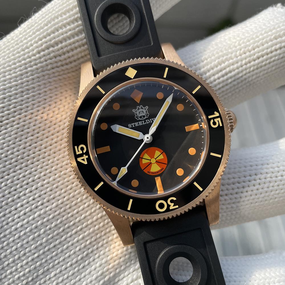 STEELDIVE SD1952VS NEW Bronze Watches 300M Waterproof Swiss Luminous Automatic Mechanical Wristwatch Luxury Dive Watch For Men