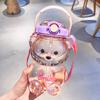 High-Capacity Children's Pop-Up Straw Water Cup - Portable Baby Bus Design