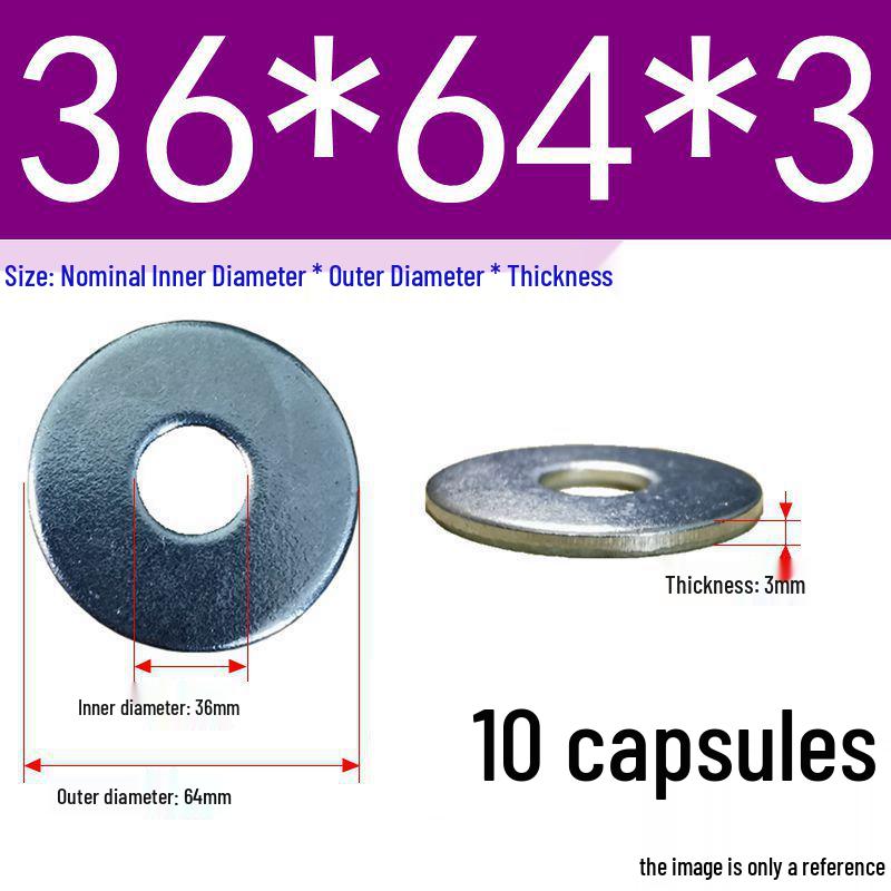 Оцинкованные увеличенные металлические шайбы M3-M60