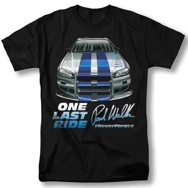 2026 Fast And Furious Shirt Movie Paul Walker Classic Tshirt Cotton Brand Printed Tshirt Mens Casual Y2k Top Harajuku Summer