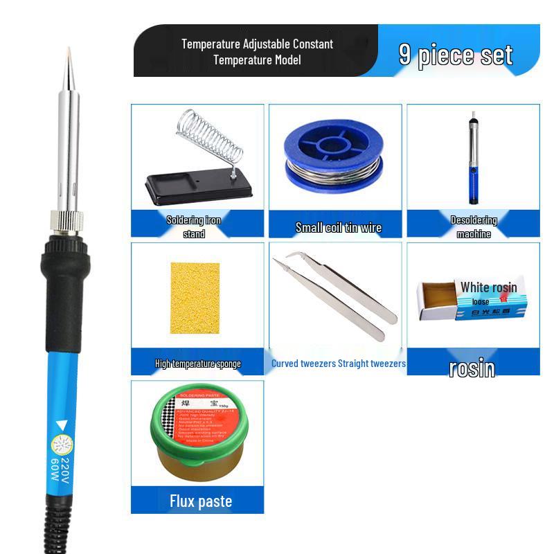 Adjustable 60W Electric Soldering and Pyrography Iron Set for Repair and Welding
