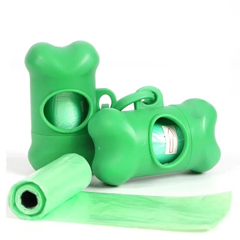 Pet Dog Poop Bag Bone Shape Dispenser Waste Garbage Carrier Holder Dispensers Poop Bag Dogs Trash Cleaning Tool Pet Products