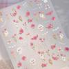 Elegant Silver Butterfly Frame Border Nail Art Stickers Hearts Stars Moon Feather Metal Self Adhesive Decoration Manicure Decal