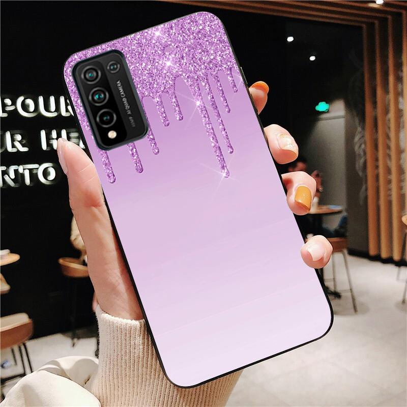 Блестящий розовый, синий, черный чехол для телефона Huawei Honor 50 30 Pro 10X Lite 20 7A 7C 8X 9X Pro 9A 8A 8S 9S 10i 20S 20lite