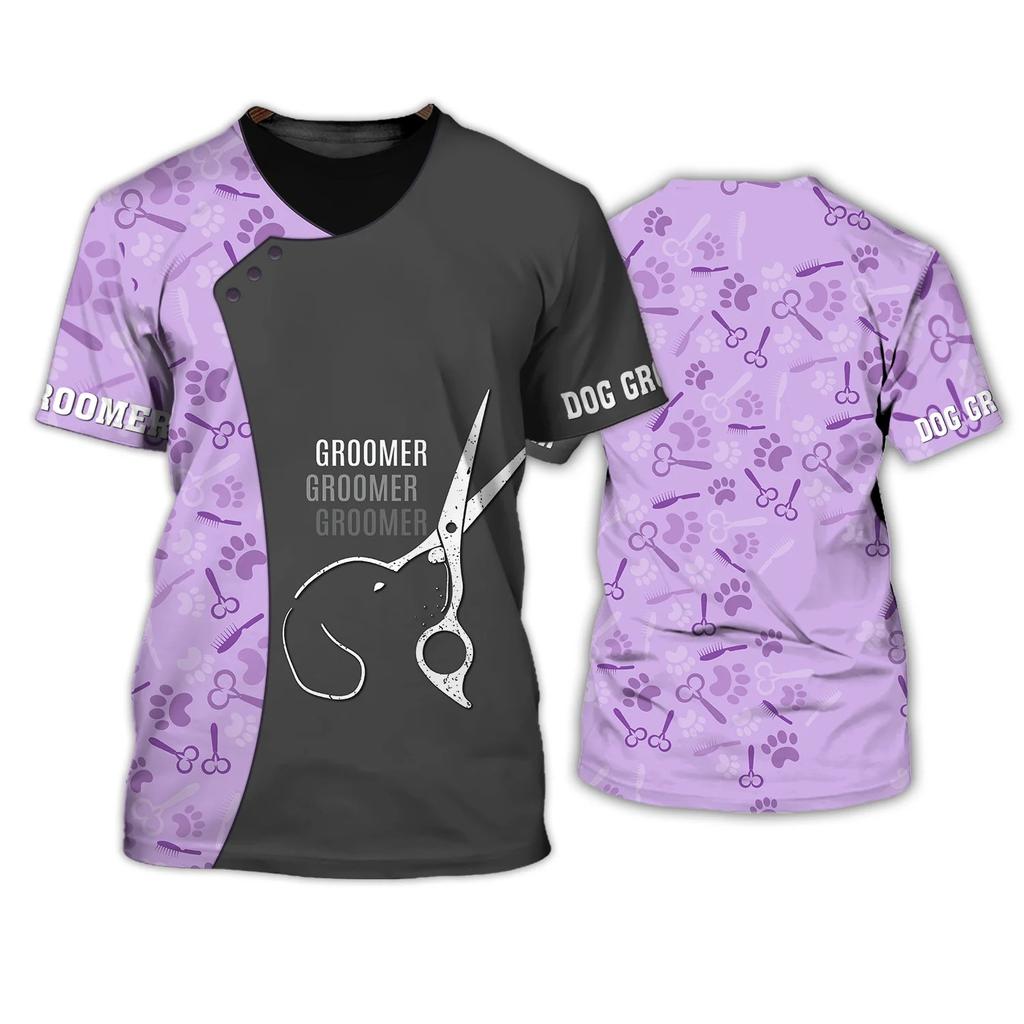 Футболки для грумеров для собак, кошек, груминга, уличная одежда с 3D принтом, мужская и женская модная футболка большого размера, футболки для косплея, топы, униформа, одежда