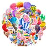 50Pcs/Set Graffiti Sticker Waterproof Phone Mark Left Air Tear-Resistant Hot Self-Adhesive Balloon Cartoon Case Handbook Decal