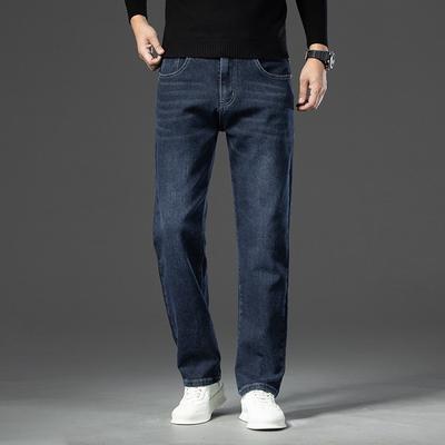 Jeans Men's Spring and Autumn Thick Loose Straight Casual Autumn Trousers Men's New Trousers