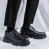 Кожаные туфли с большой головой мужские весенне-осенние модные черные повседневные с круглым носком британские деловые туфли универсальные трендовые туфли 66109-Y