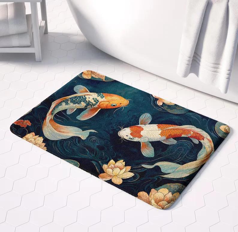 Ретро волны Коврик для двери Коврик Уличный Внутренний Добро пожаловать Прихожая Ковер Подарок на новоселье Декор передней двери Японский стиль Спокойный декор прихожей