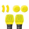 Одноразовый микрофон для лекций и караоке, 50 штук, чехол из нетканого материала, антибактериальный, пылезащитный, шумоизолирующий, (желтый)