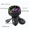 7-Color RGB Car Charger with LED Voltage Display, Dual 3.1A USB Fast Charging for All Vehicles