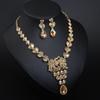 Light Luxury Crystal Gemstone Necklace Earrings Set Dress Banquet Women'S Accessories