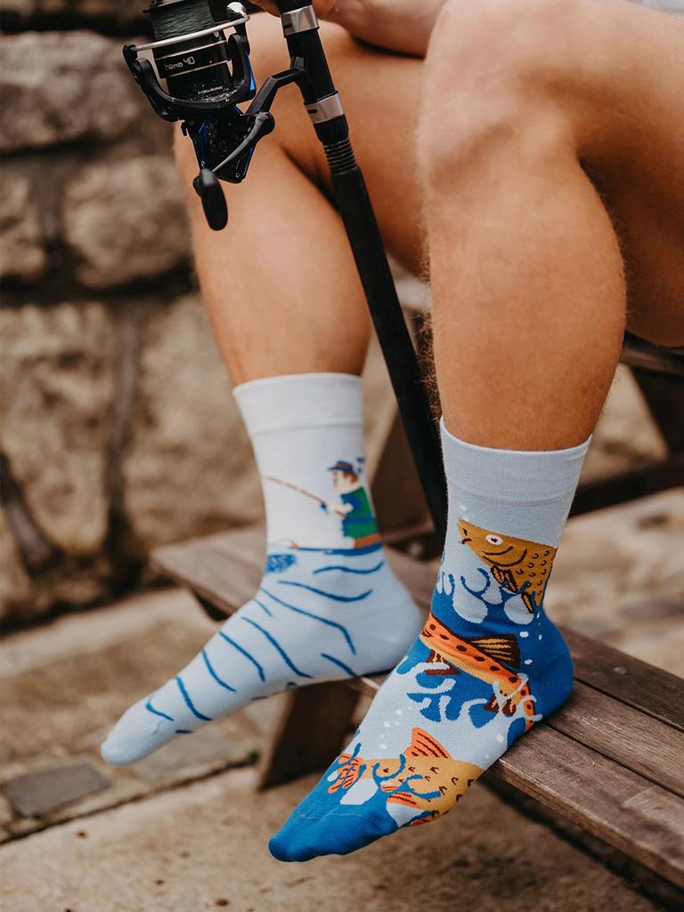High Quality Cotton AB Socks Food Pattern Long Tube Funny Happy Men Socks Novelty Skateboard Crew Casual Crazy Woman Socks