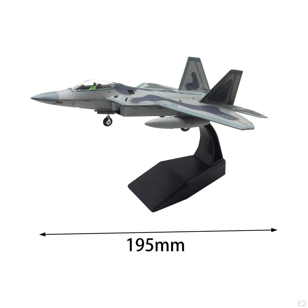 Модель истребителя F22 в масштабе 1/100 с подставкой для демонстрации для дома и офиса