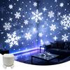 16 Pattern 360 Degree Rotating Snowflake Projection Lamp USB Plug and Play Holiday Bedroom Party Desktop Decor Light