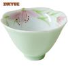 2pc/lot Hand-painted Wild Lily Teacup Retro Tea Bowl Sample Tea Cup Tea-tasting Personal Cup Jianzhan Master Cups Tea Items 85ml