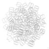 100 Pieces Bra Strap Adjustment Adjuster Slider Buckle Hooks Bikini Fastener - Clear, 8mm