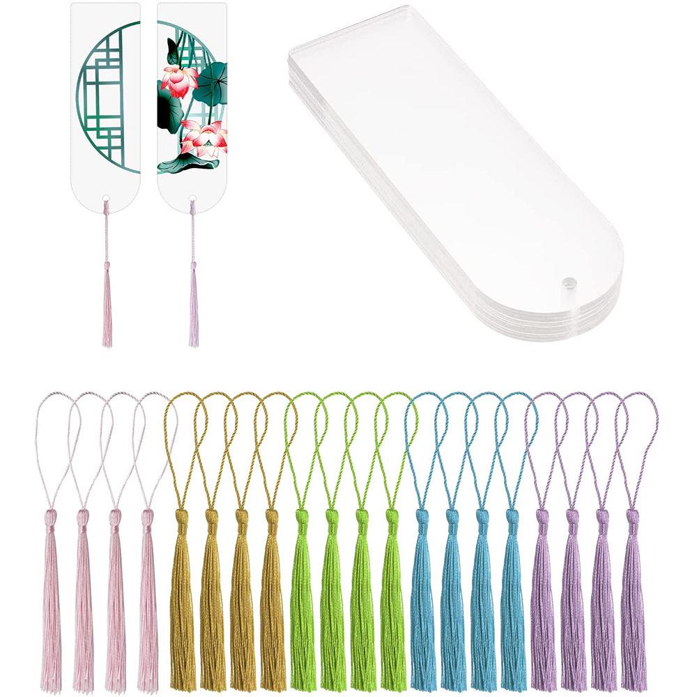 DIY Acrylic Bookmark Blanks: Transparent, Tassel-Ready, Personalized for Painting