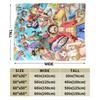 Japanese Anime Blanket Fleece Spring Autumn Luffy Anime Multifunction Lightweight Thin Throw Blanket for Bed Travel Bedspreads