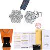 Cbtb Real Moissanite D Color 925 Silver Snowflake Stud Earrings for Women Wedding Luxury Jewelry