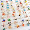 12Pcs Women Rings Crystal Wedding Jewelry Alloy Rings