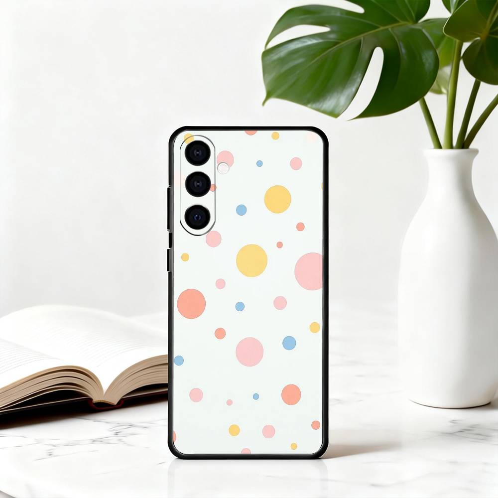 Чехол для телефона DOT P-Polka Pattern для Samsung Galaxy A73, A72, A71, A70, A53, A52, A51, Мягкий силиконовый черный чехол