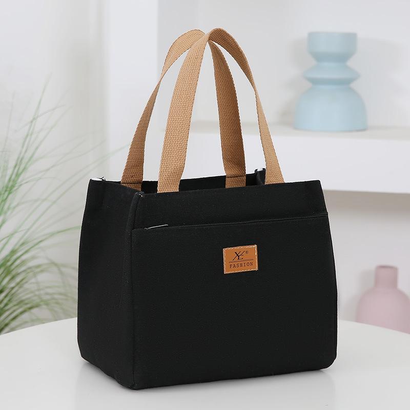 Large Capacity Lunch Bag with Aluminum Foil Insulation for Work Simple and Practical Top Handle Bag