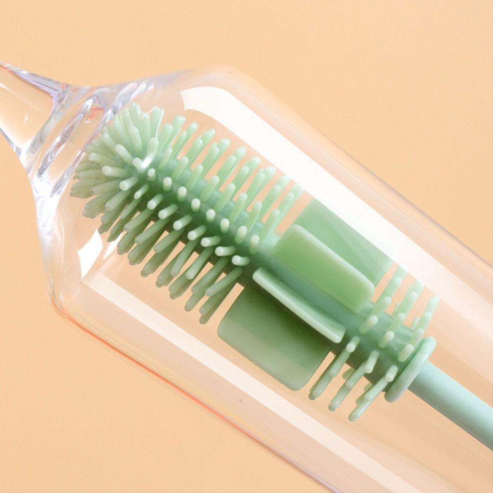 Long Handle Bottle Cleaning Brush Multipurpose Cup Scrubber Cleaning Supplies Glass Cleaner Groove