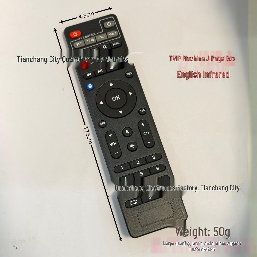 Compatible Remote Control for Mag 250, 254, 255, 261, 270 IPTV Set-Top Boxes - 433MHz English Version