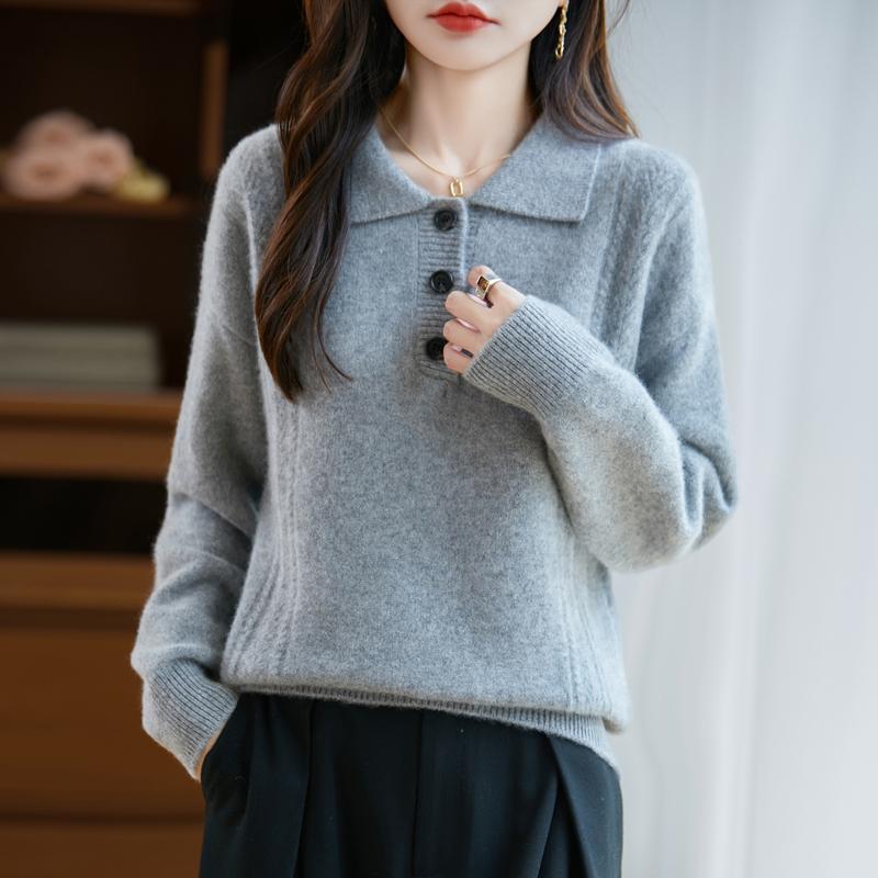 Женский кашемировый свитер Qinghe кашемир 30% кашемир 70% шерсть осенне-зимний пуловер теплый и модный