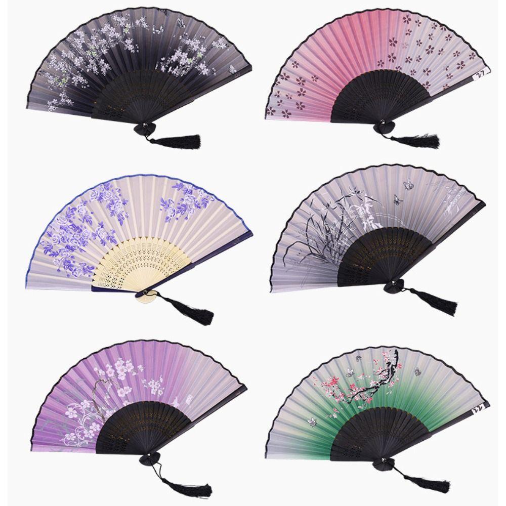Pattern Design Silk Material Silk Folding Fan Folding Design Art Craft Hand Fan Japanese Pattern Fan Home Decoration