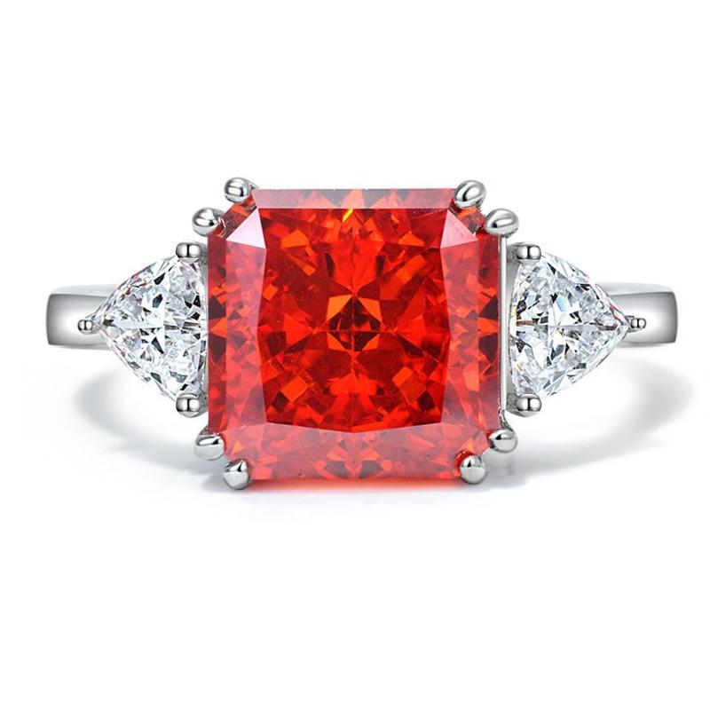 Gica Gema 100% 925 Sterling Silver Zircon Gemstone Wedding Engagement Ring For Women Fine Jewelry Gifts