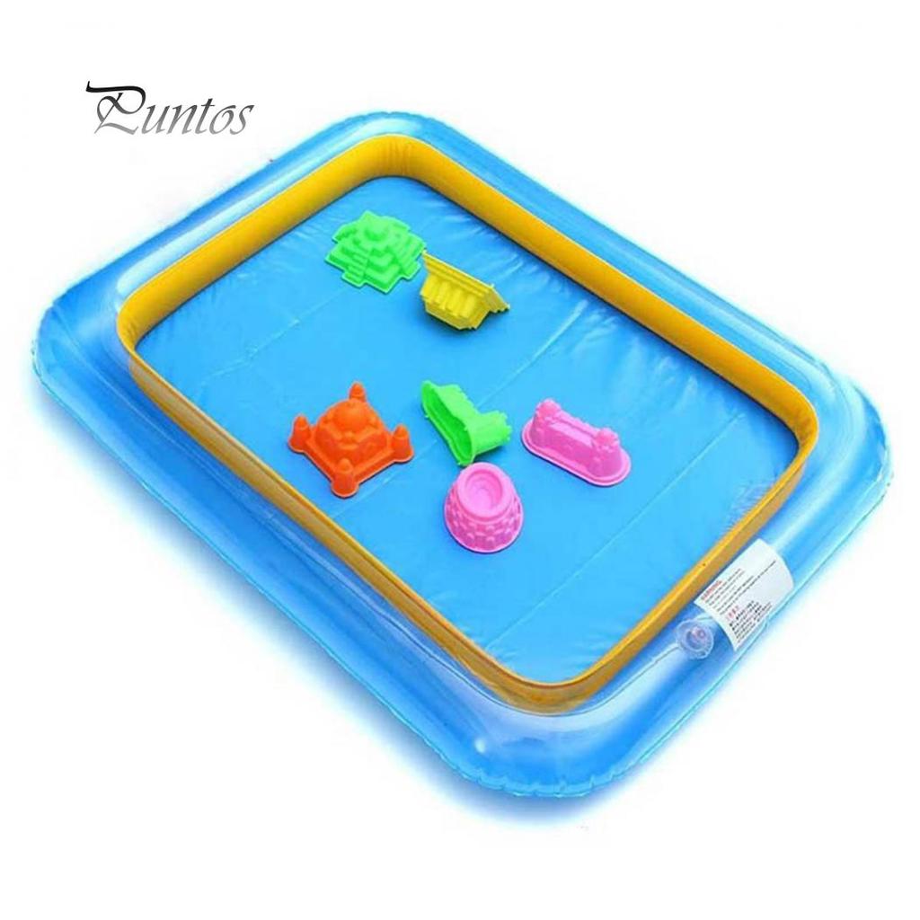 Забавный детский квадратный приподнятый большой поднос для песочницы замок-складная игрушка