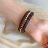 Круглый браслет в китайском стиле Панк-браслет с заклепками Винтажный деревянный браслет Девушка-перчинка