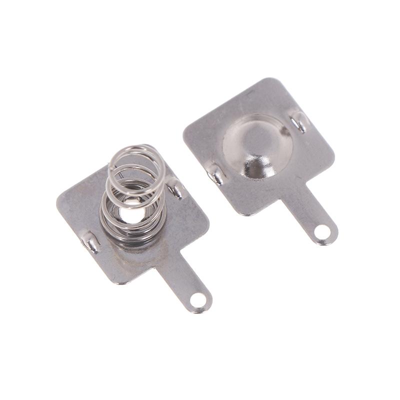 5 комплектов 12 мм x 12 мм - + Запасная металлическая пружинная контактная пластина серебристая однонаправленный паз для корпуса батареи AA