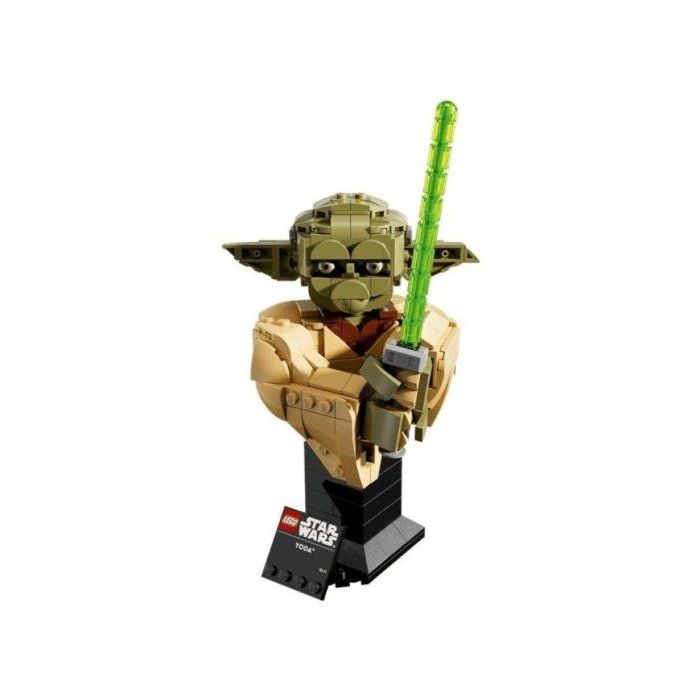 LEGO Star Wars 75438 Le Buste de Yoda - Set pour Adulte - Décoration DIY avec Sabre Laser