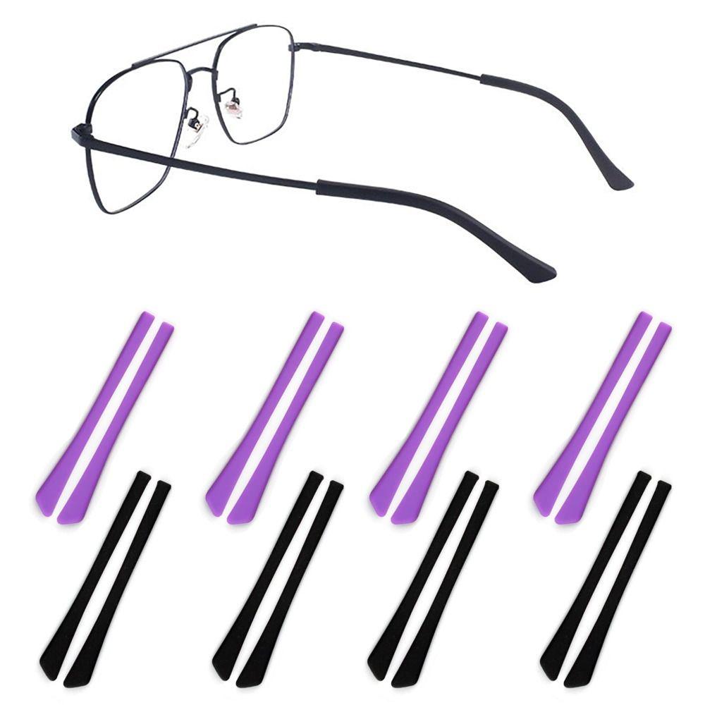 8 пар разноцветных наконечников для очков, мягкие трубчатые рукава, противоскользящие накладки на уши для очков, для улицы
