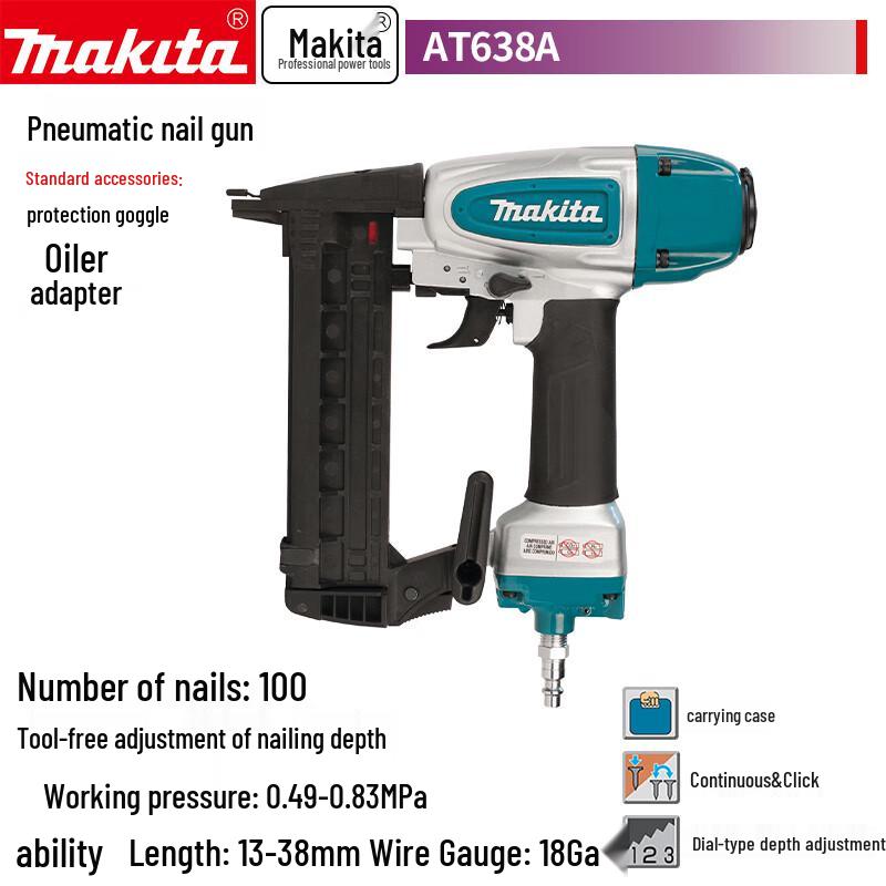 Makita Professional Nailers & Staplers CN plug (adapter included)