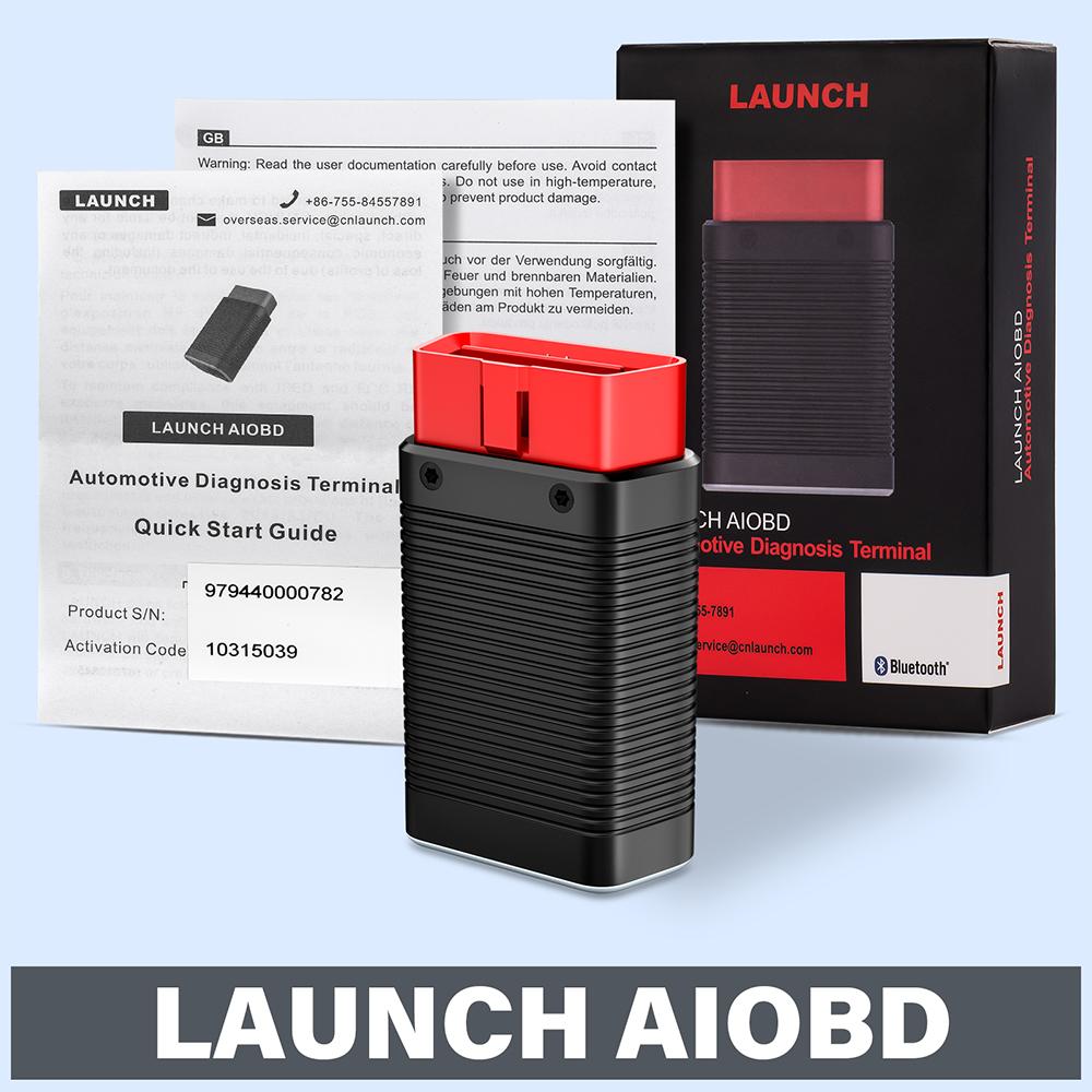 LAUNCH X431 AIOBD Bluetooth-адаптер Полный набор диагностических инструментов OBD2 с 5 бесплатными загрузками автомобилей работает на Android IOS