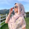Summer New Floral Chiffon Scarf For Women'S Outdoor Travel Versatile Extended Thin Sunscreen Shawl Beach Towel