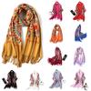Women Scarf Sun Flower Embroidery Pashmina Cotton Shawls Floral Bandana Scarves