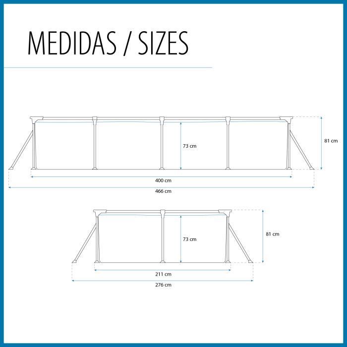Piscine Démontable - Bestway - Steel Pro - 400x211x81 cm - 5700 litres - Filtre à Cartouche