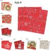20pcs Home Decorative Santa Claus Cute Christmas Decoration Towel Printing Paper Napkin Serviette