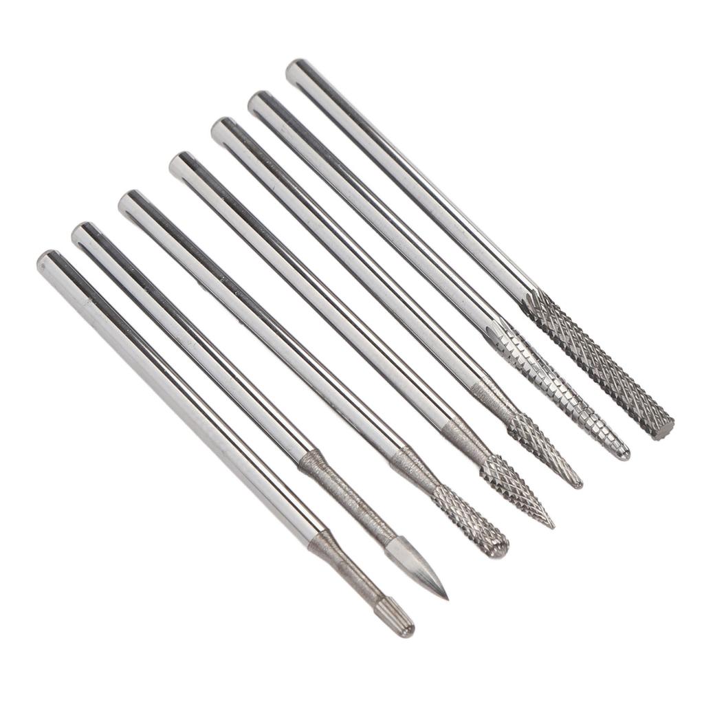 7pcs Nail Polish Removal Bits Set Tungsten Carbide Manicure Grinding Nail Drill Bits with Clear