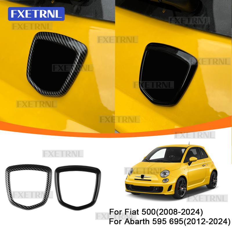 Для Fiat 500 2008-2024 Abarth 595 695 2012 2013 2014 2015 2016 2017 2018 -2024 Декоративная накладка на рамку заднего значка ABS